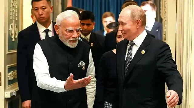 Нарендра Моди и Владимир Путин