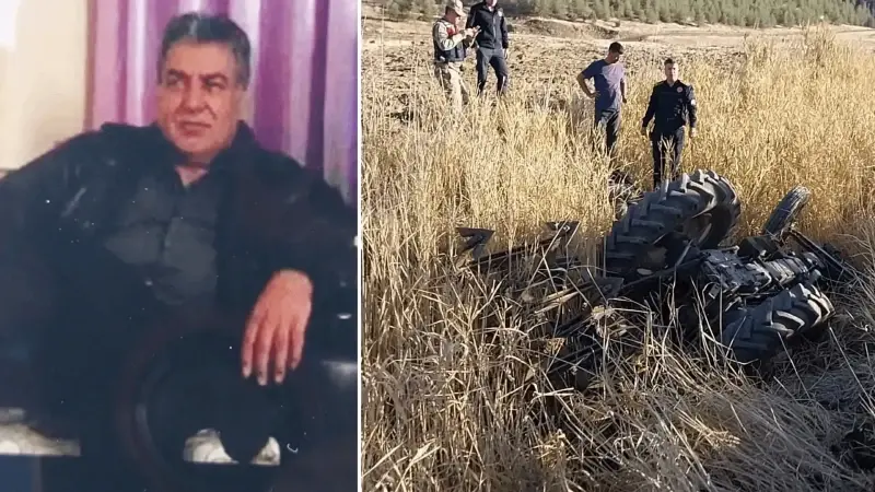 Gaziantep’te devrilen traktörün altında kalan sürücü öldü