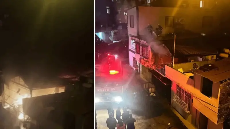 Adana’da müstakil ev alev alev yandı