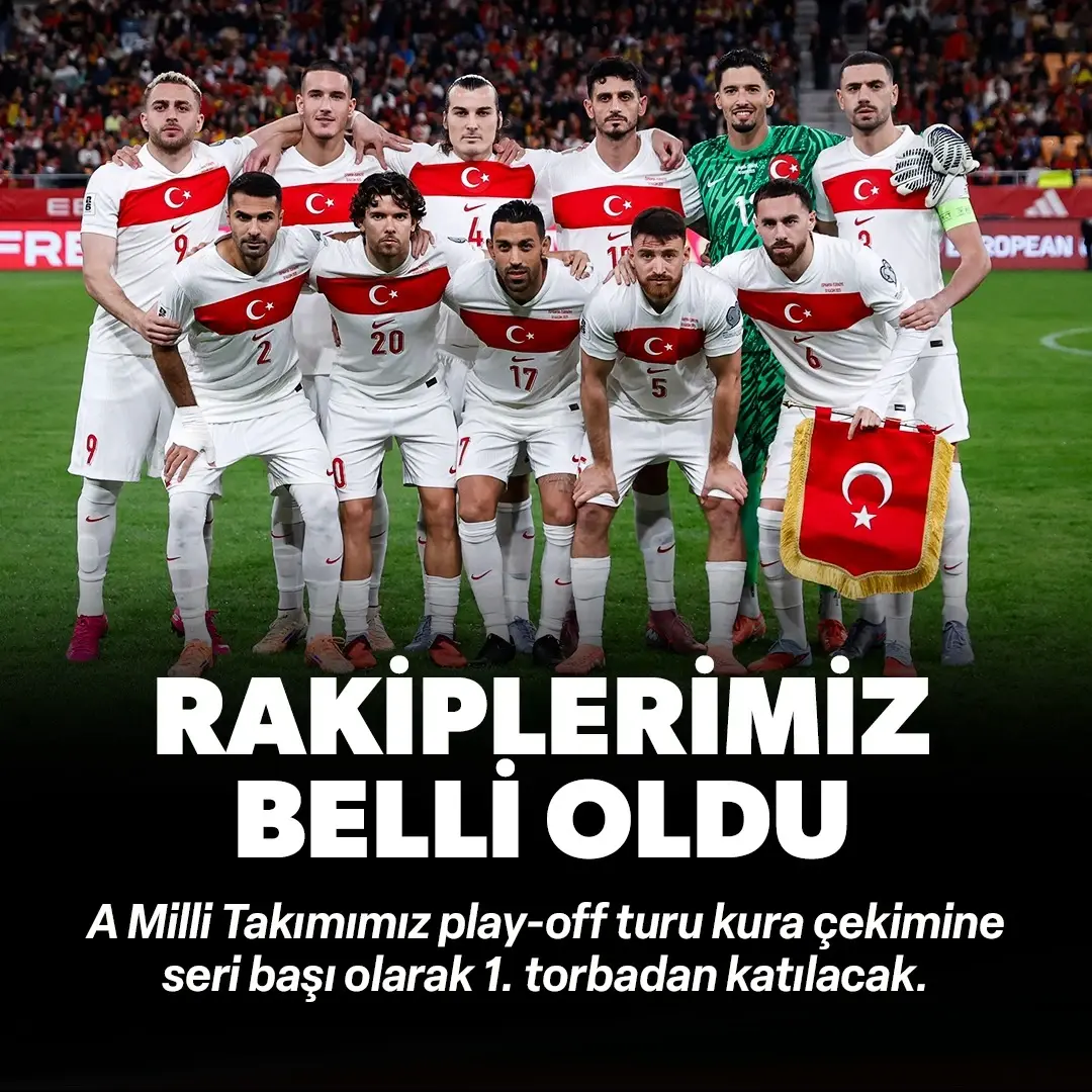 Türkiye play-off’ta 1. torbada: Yarı final ve final rakipleri belli oldu