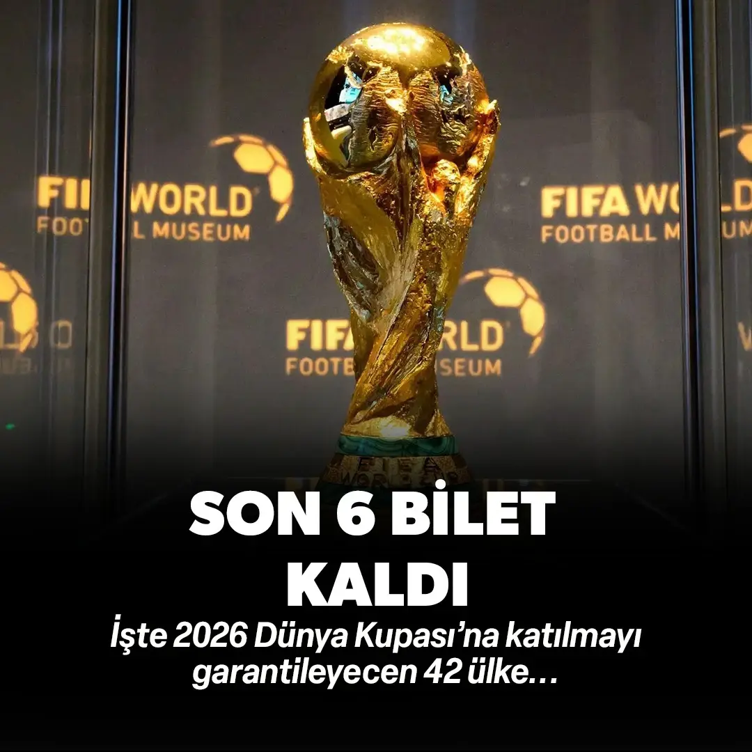 2026 Dünya Kupası’na katılacak 42 ülke kesinleşti: Son 6 bilet için nefesler tutuldu: İşte dev turnuvaya katılacak ülkeler…