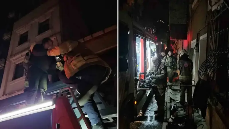 Beyoğlu'nda elektrik tesisatı kaynaklı yangın