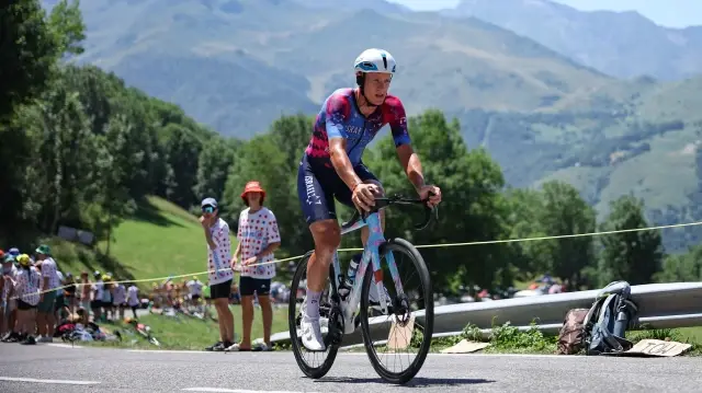 Le coureur allemand Pascal Ackermann, membre de l'équipe Israel - Premier Tech, lors de la 13e étape de la 112e édition du Tour de France, le 18 juillet 2025.