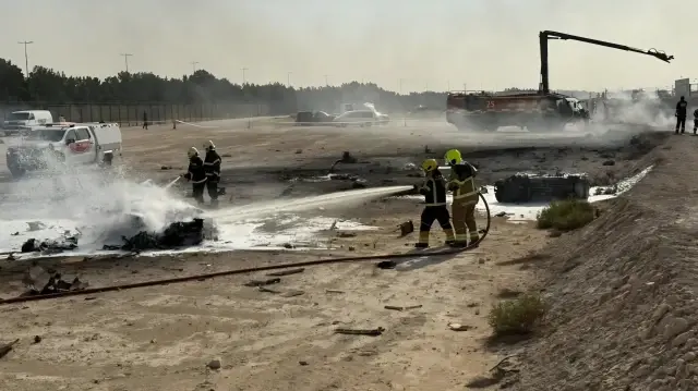 تحطم مقاتلة هندية في دبي خلال عرض جوي ومصرع طيّارها
