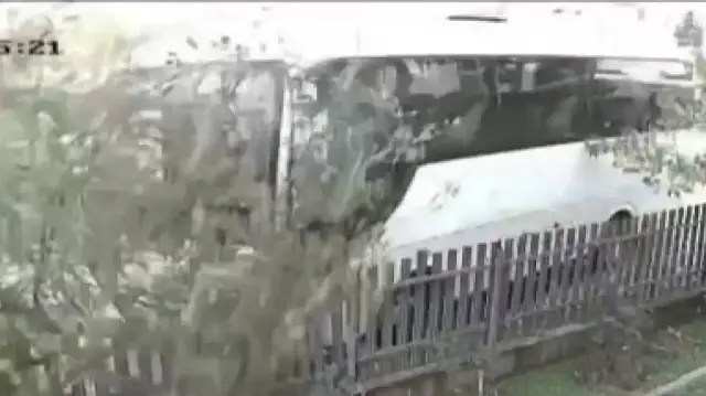 Tekirdağ'da servis minibüsü ağaca çarptı: O anlar kamerada