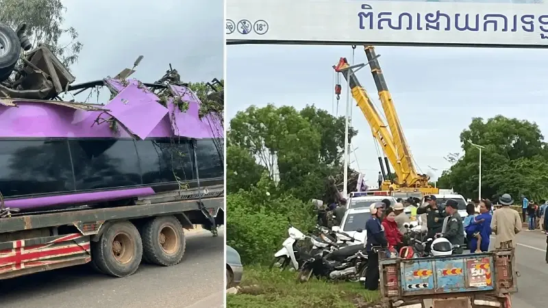 Kamboçya'da otobüs kazası: 13 ölü, 24 yaralı 