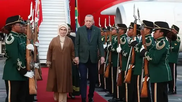 President Erdoğan arrives in South Africa for G20 summit