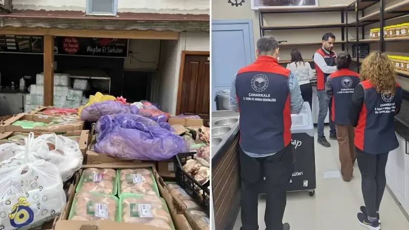 Çanakkale’de hijyen skandalı: İşletme mühürlendi ürünler imha edildi