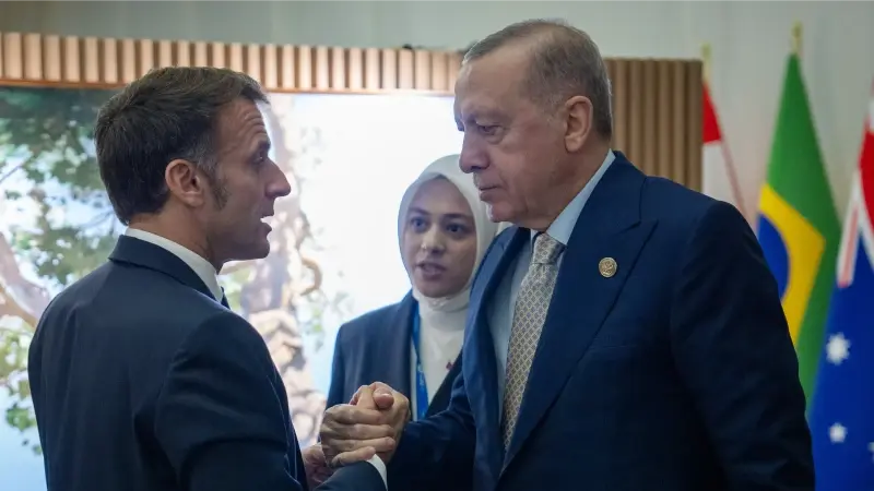 Cumhurbaşkanı Recep Tayyip Erdoğan- Fransa Cumhurbaşkanı Emmanuel Macron