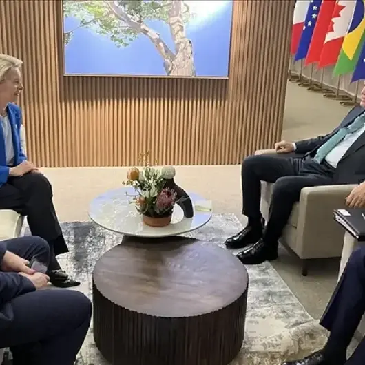 الرئيس أردوغان يلتقي رئيسة المفوضية الأوروبية على هامش قمة العشرين