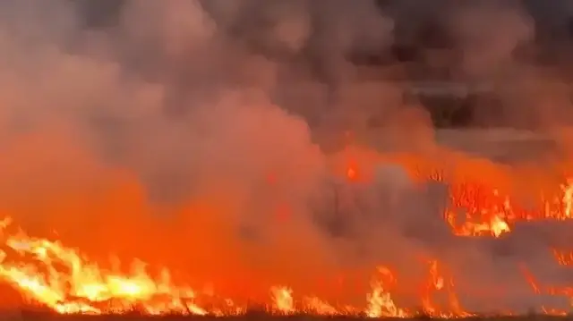 Putka Gölü sazlığında yangın: Ekiplerin müdahalesi sürüyor