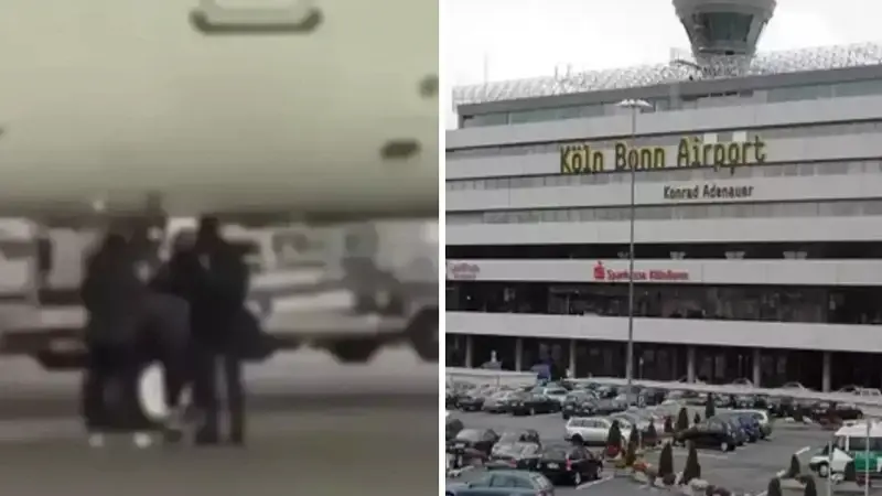 Uçakta panik anları.