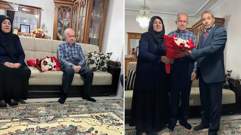 Şehit Hava Pilotu Binbaşı Serdar Uslu'nun anne ve babası