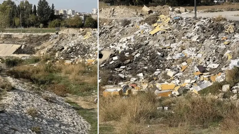 Adana'dan tepki çeken görüntü, 10 mahalleyi etkiliyor: Moloz döküm sahasına döndü