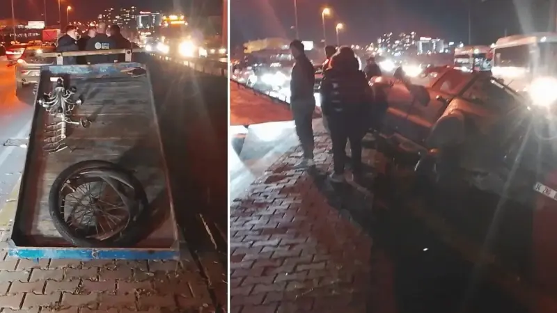 Silivri'de pikabın çarptığı seyyar satıcı yaralandı