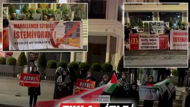 Üsküdarlıların İsrail boykotu sürüyor: Mahalle sakinleri McDonald’s karşıtı protestoyu sürdürüyor 