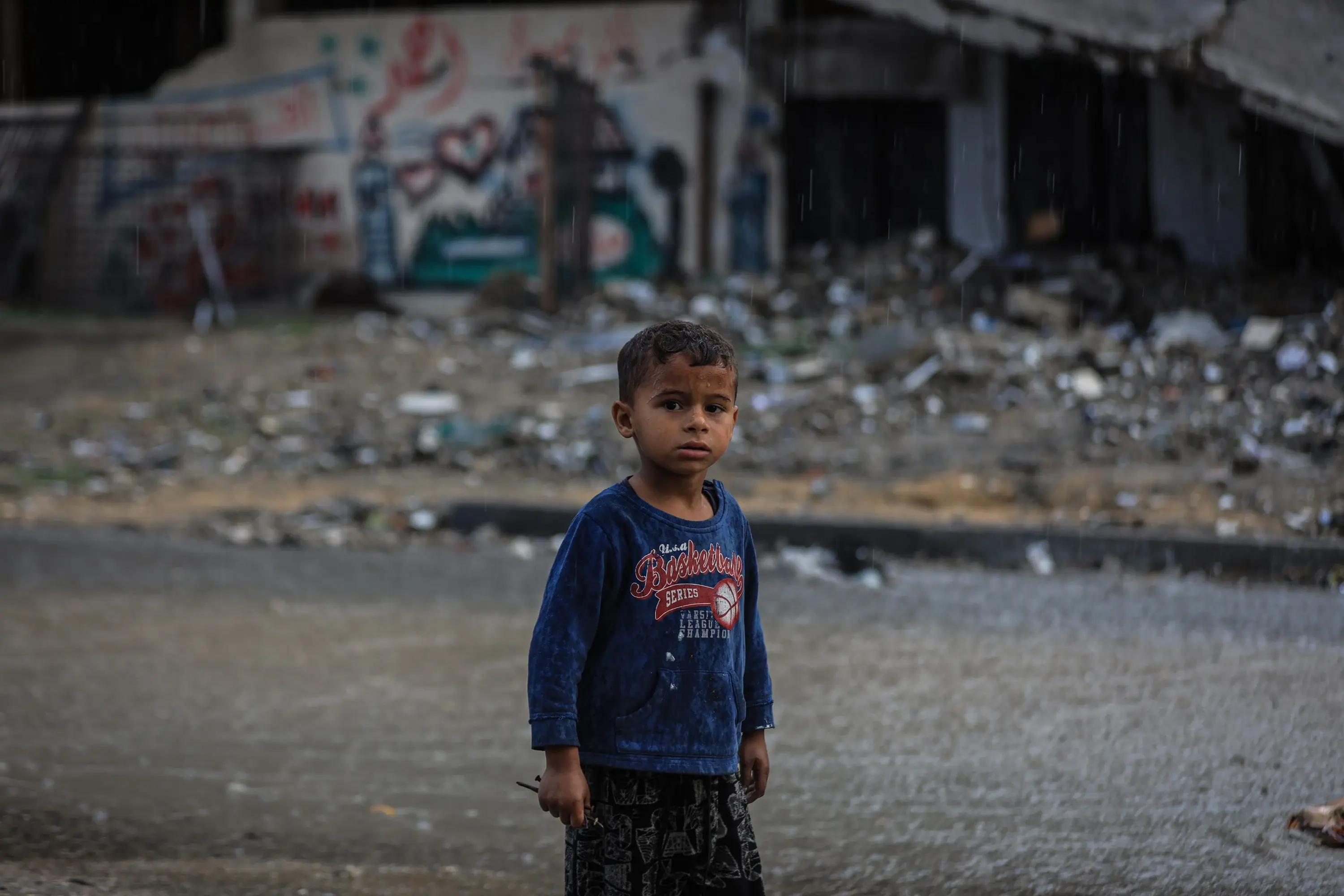 Heavy flooding submerges tents of displaced Palestinians in Gaza