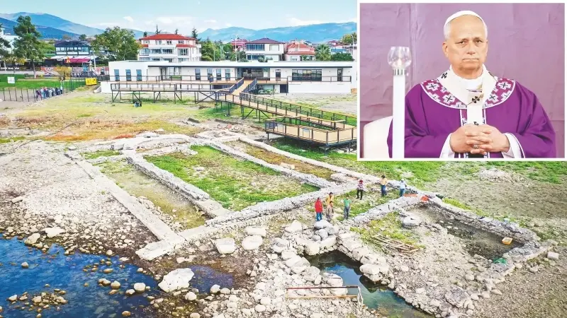 Bursa'nın İznik ilçesinde göl kıyısındaki bazilika, Katoliklerin ruhani lideri ve Vatikan Devlet Başkanı Papa 14. Leo'nun ziyareti için hazır hale getiriliyor.