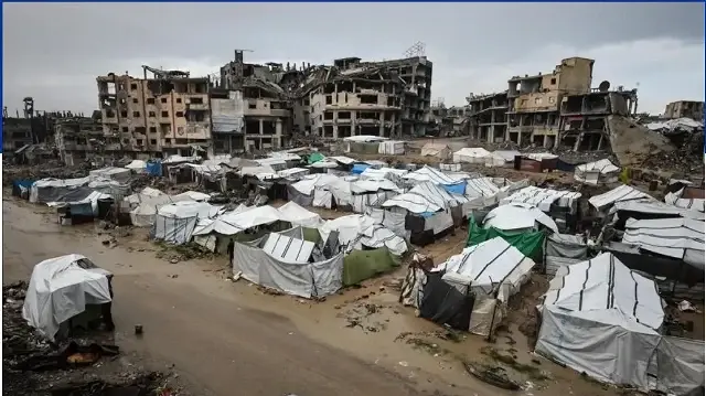 В Газе из-за плохих погодных условий затоплены сотен палаток