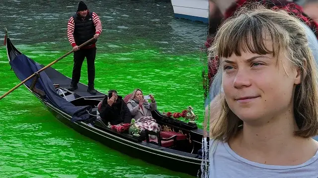 Greta Thunberg banned from Venice after Grand Canal dye protest
