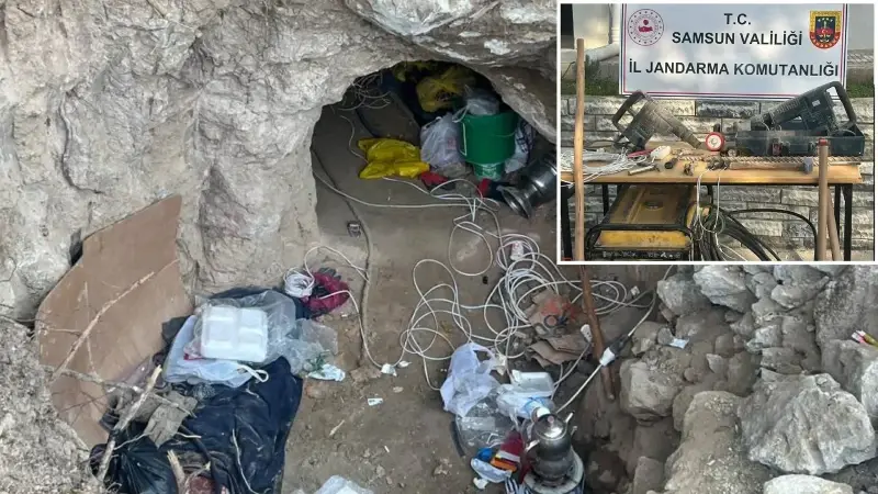 Kaçak kazı yaparken suçüstü yakalandılar