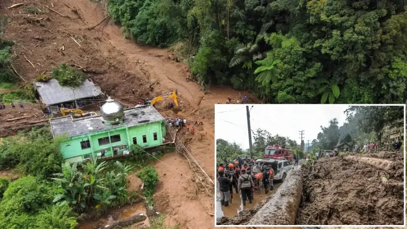 Padang Sidempuan’da ise yüzlerce ev sular altında kaldı.