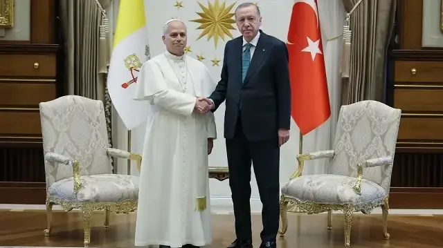 أنقرة.. الرئيس أردوغان يلتقي البابا ليو الرابع عشر