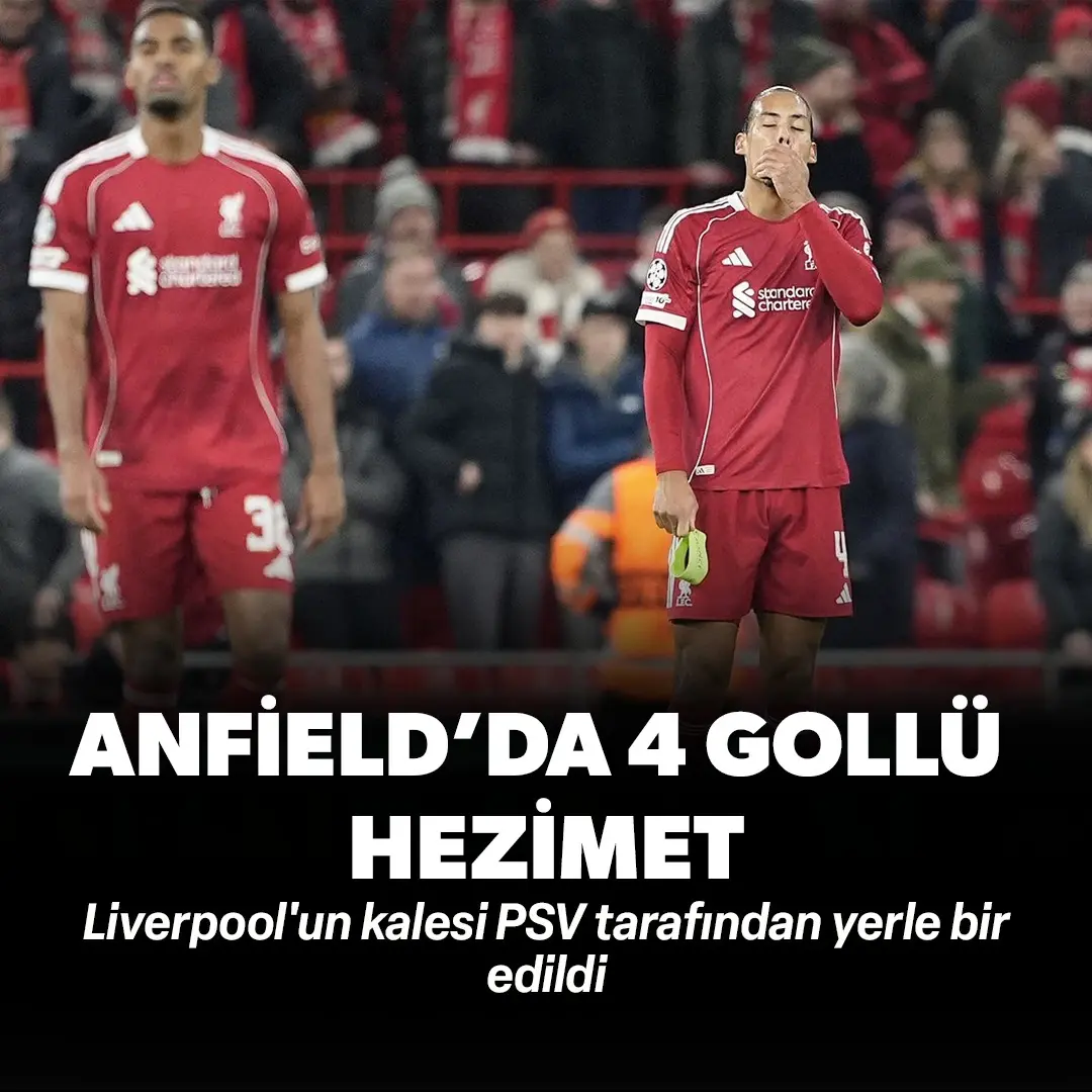 Anfield'da 4 gollü hezimet! Liverpool'un kalesi PSV tarafından yerle bir edildi | ÖZET