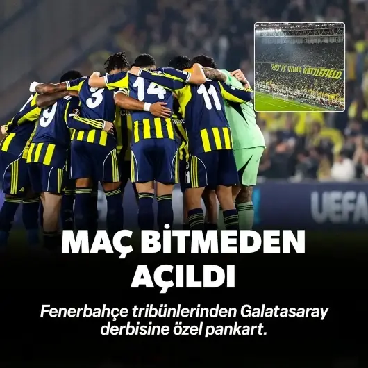 Kadıköy'de gündem olan derbi pankartı: Ferencvaros maçı bitmeden açıldı