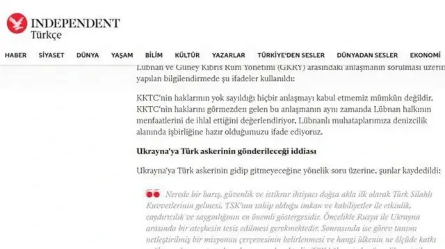 Заявление МО Турции