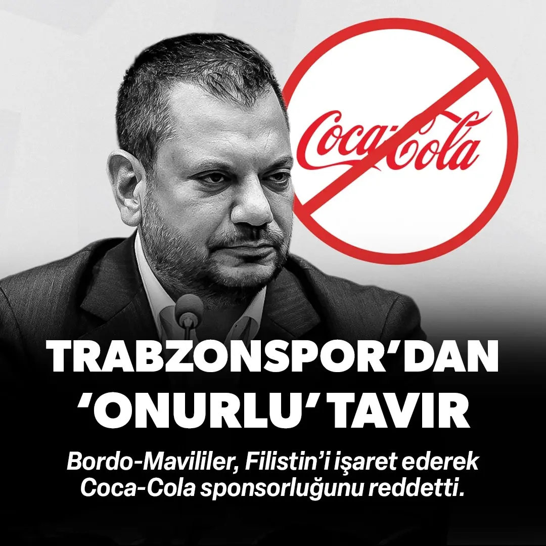 Trabzonspor lobiye geçit vermedi: "Çocuklar katledilirken Coca-Cola ile anlaşmak yakışmaz!"