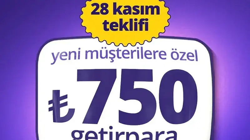 GetirFinans yeni müşterileri için 28 Kasım 2025 tarihine özel bir kampanya hayata geçiriyor.
