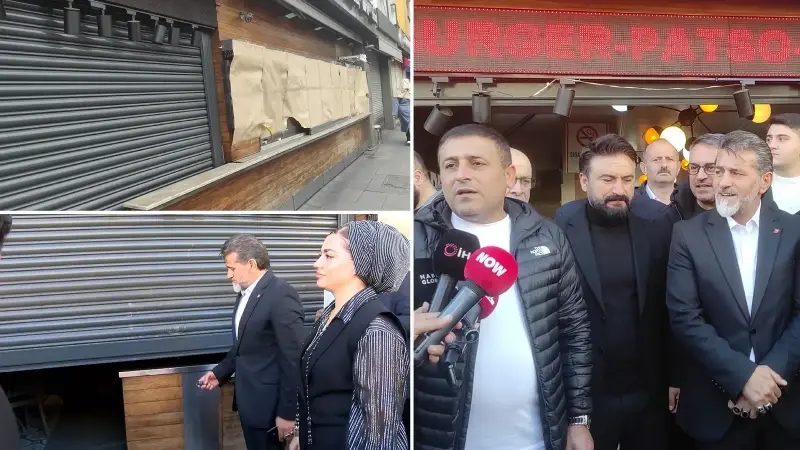 Ortaköy esnafının yüzde 70-80 zararlarla karşı karşıya olduğu belirtildi.