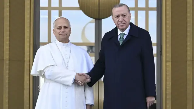 Президент Турции Реджеп Тайип Эрдоган и папа римский Лев XIV | Фото: AA