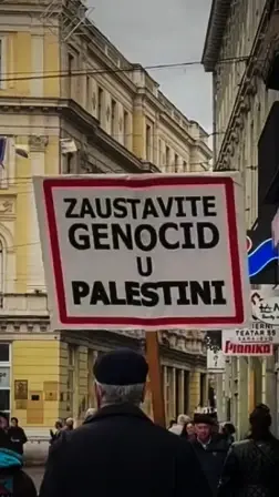  “Stop the genocide in Palestine” 