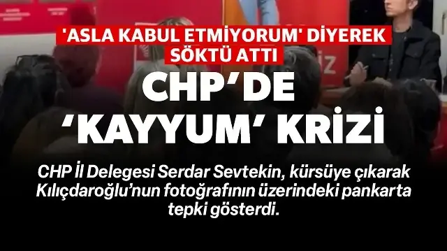 CHP Gaziosmanpaşa teşkilatında kriz: Kılıçdaroğlu portresi ‘kayyuma hayır’ yazısıyla kapatılınca olay çıktı