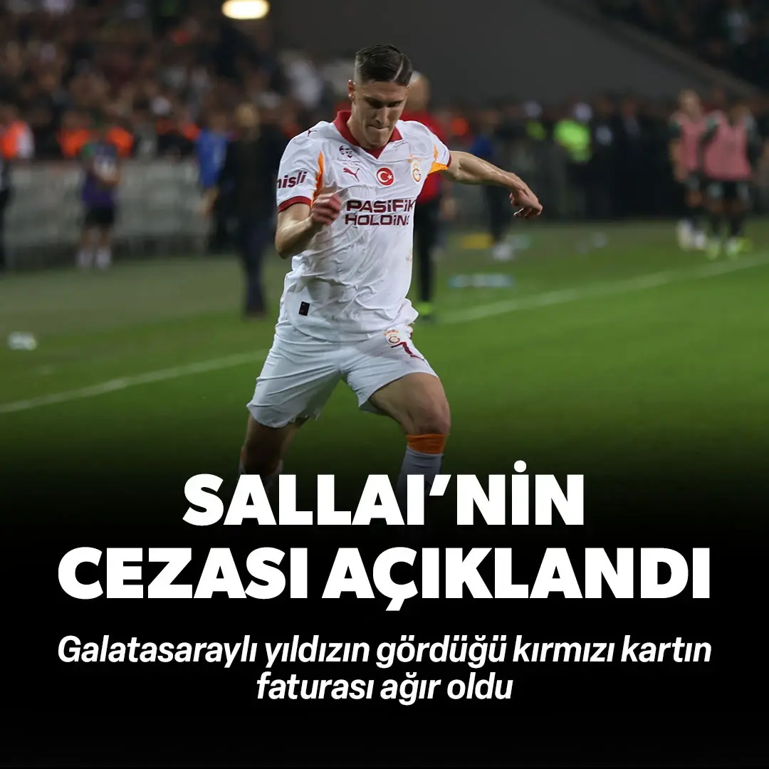 Galatasaray'a Sallai şoku! Cezası açıklandı