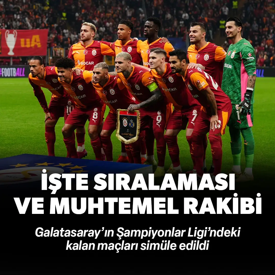 Galatasaray'ın Şampiyonlar Ligi sıralaması simüle edildi! İşte muhtemel rakipleri
