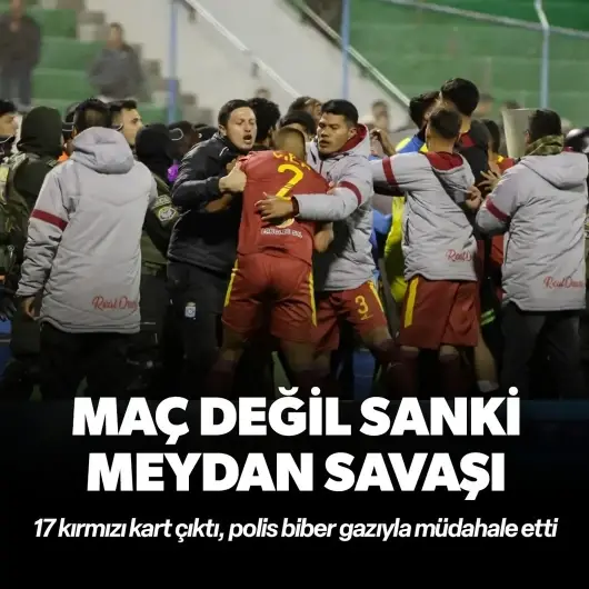 Maç değil sanki meydan savaşı: Karşılaşmada 17 kırmızı kart çıktı