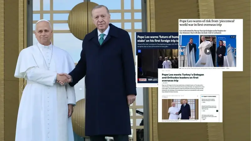 Papa dün Ankara'da Cumhurbaşkanı Erdoğan ile görüştü.
