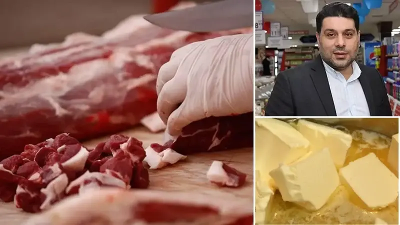 Faruk Güzeldere, et ve tereyağı fiyatlarının yıl sonuna kadar sabitlendiğini açıkladı.