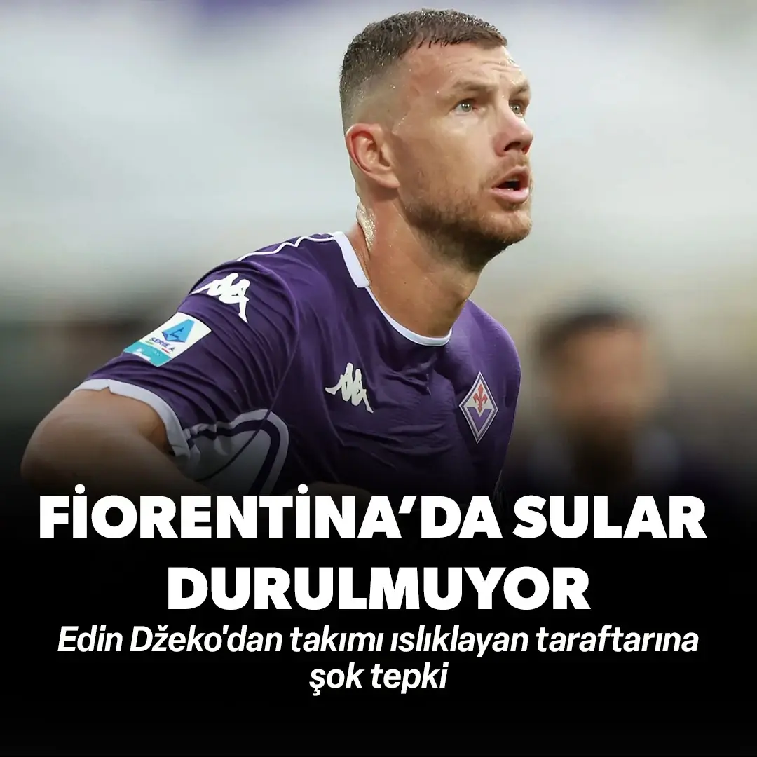 Fiorentina'da sular durulmuyor! Edin Džeko'dan takımı ıslıklayan taraftarına şok tepki