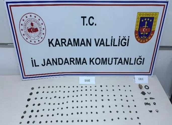 Karaman'da 148 adet tarihi sikke ele geçirildi: 10 tutuklama