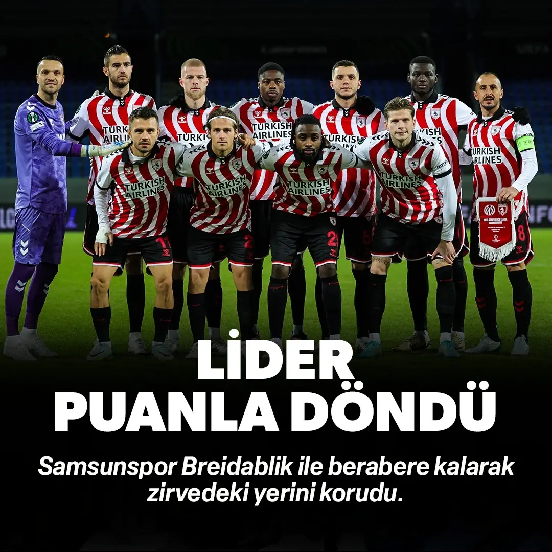 Samsunspor Breidablik deplasmanında berabere kaldı: Liderliğini sürdürdü | ÖZET