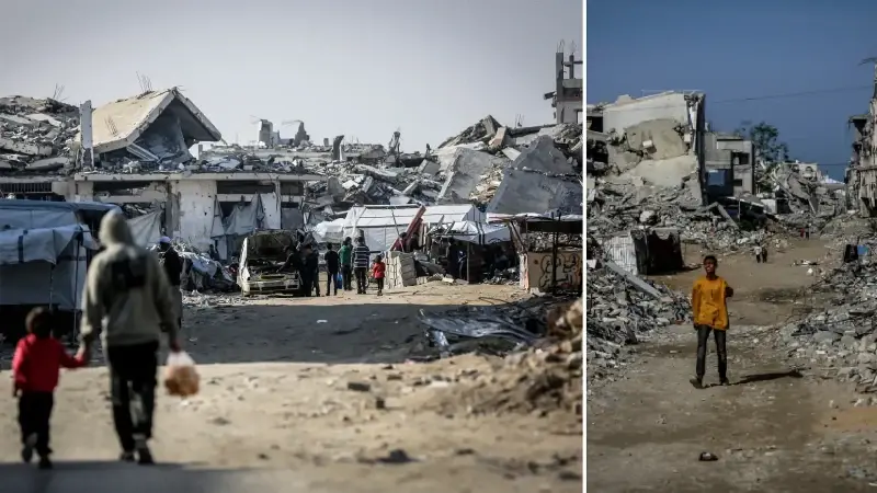 Gazze'de günlük yaşam: Filistinliler enkaz halindeki binalarda kısıtlı imkanlarla yaşamlarını sürdürüyor