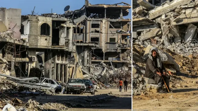 Han Yunus’ta İsrail güçlerinin çekilmediği bölgelerde Filistinliler endişe içinde yaşıyor