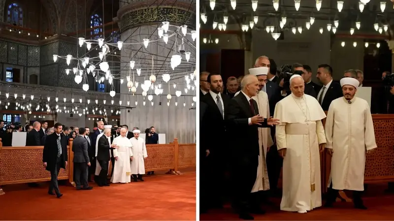 Papa’nın ziyareti sürüyor.