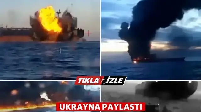Karadeniz'deki geminin vurulma anı ortaya çıktı