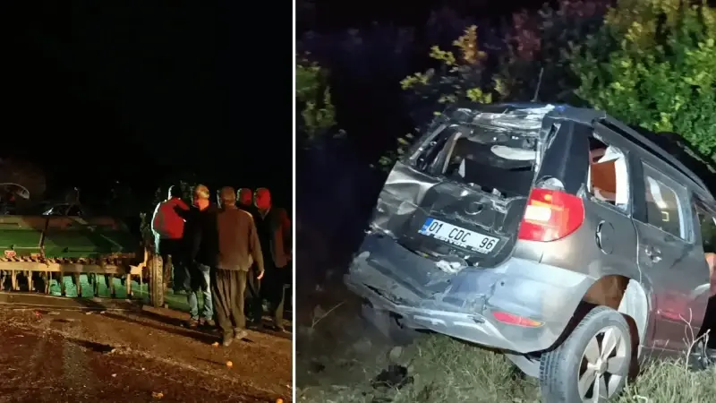 Adana'da üç aracın karıştığı kazada iki kişi yaralandı