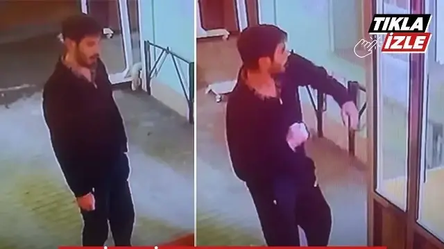 Eskişehir'de cami kapısını yumruklayan şahıs eli acıyınca arkasını dönüp gitti